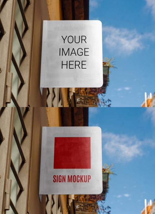 Hanging Metal Sign Mockup 591790777