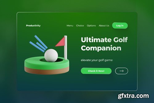 Golf Sport 3D Icon Set TU8AHUX