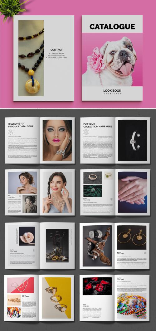 Jewelry Catalog Layout Design Template 582631713