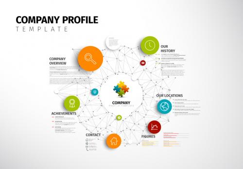 Circular Company Profile Infographic 139873965