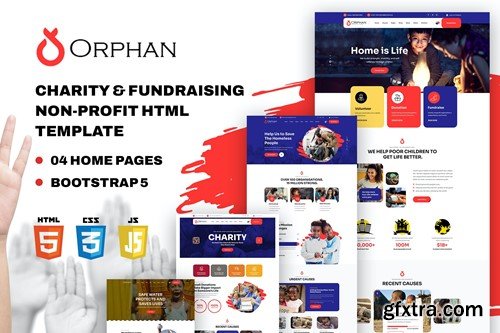 Orphan - Charity and Fundraising Non-Profit HTML FP5SRQH