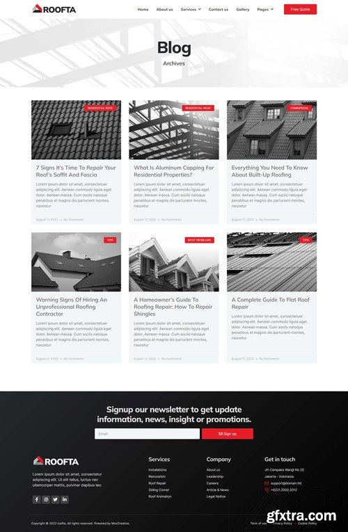 Roofta - Roofing Services Elementor Template Kit SH2NER3