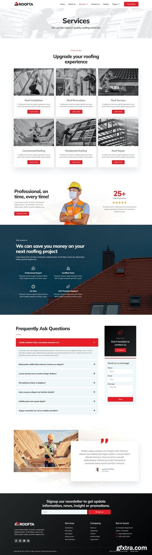 Roofta - Roofing Services Elementor Template Kit SH2NER3