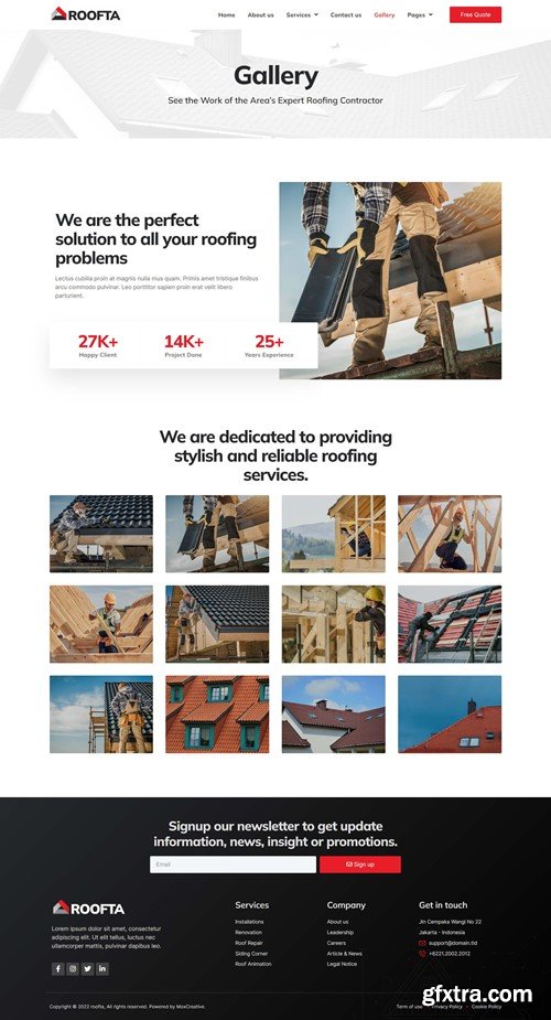 Roofta - Roofing Services Elementor Template Kit SH2NER3