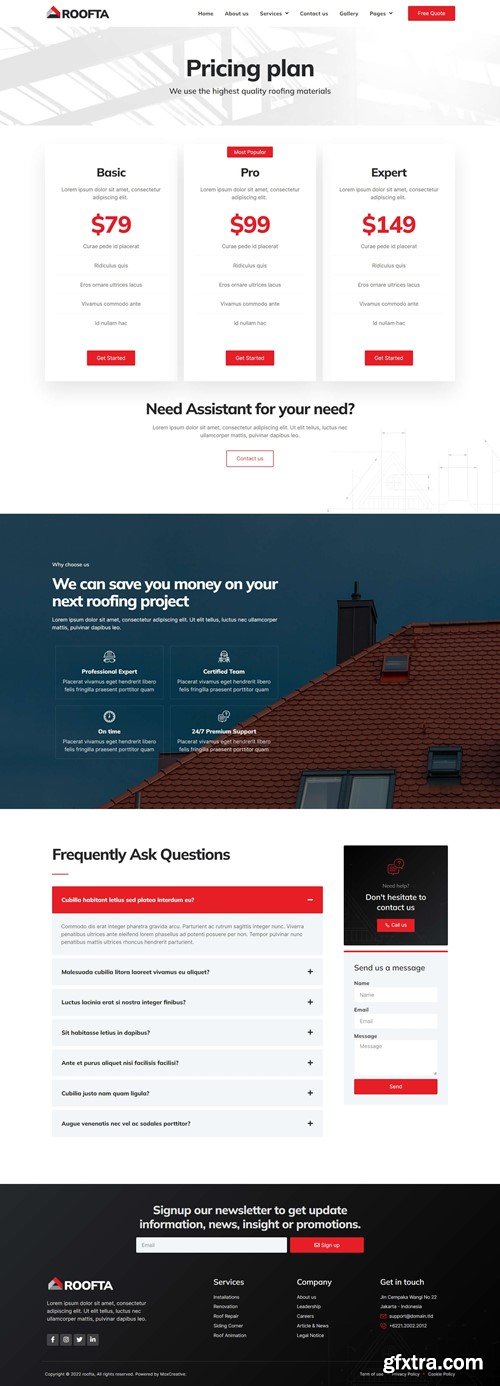 Roofta - Roofing Services Elementor Template Kit SH2NER3