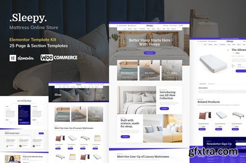 Sleepy - Mattress & Bedding Online Store Elementor Pro Template Kit 82ABDPP