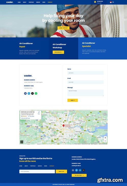 Cooler - AC Service & Business Elementor Pro Template Kit C2NQ3LF