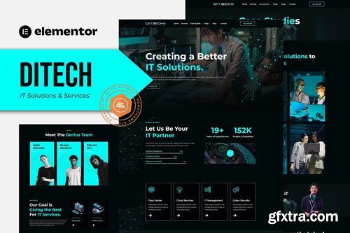 Ditech - IT Solutions & Services Company Elementor Template Kit Y3EA9DS