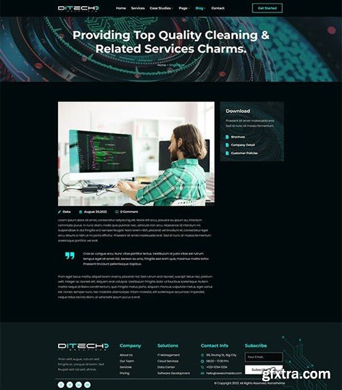 Ditech - IT Solutions & Services Company Elementor Template Kit Y3EA9DS