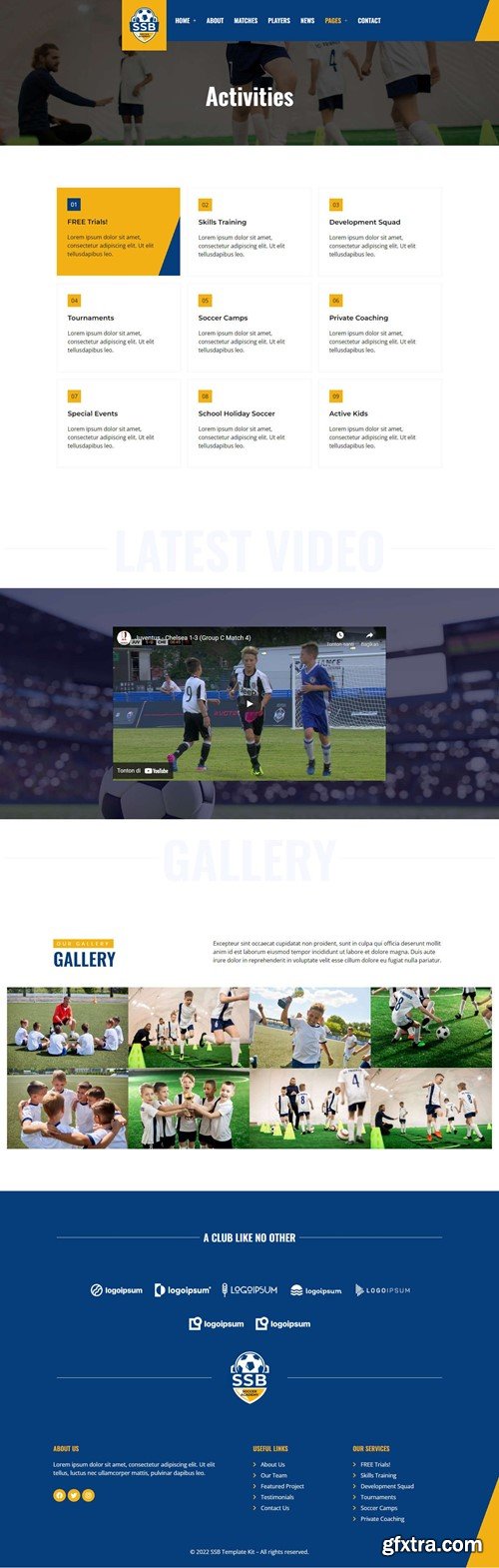 SSB - Football School & Club Elementor Template Kit UT7CVSV