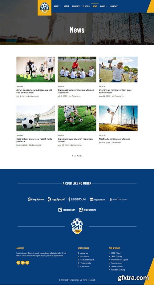 SSB - Football School & Club Elementor Template Kit UT7CVSV