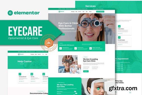 Eyecare - Optometrist & Eye Care Elementor Template Kit QBGNS2V