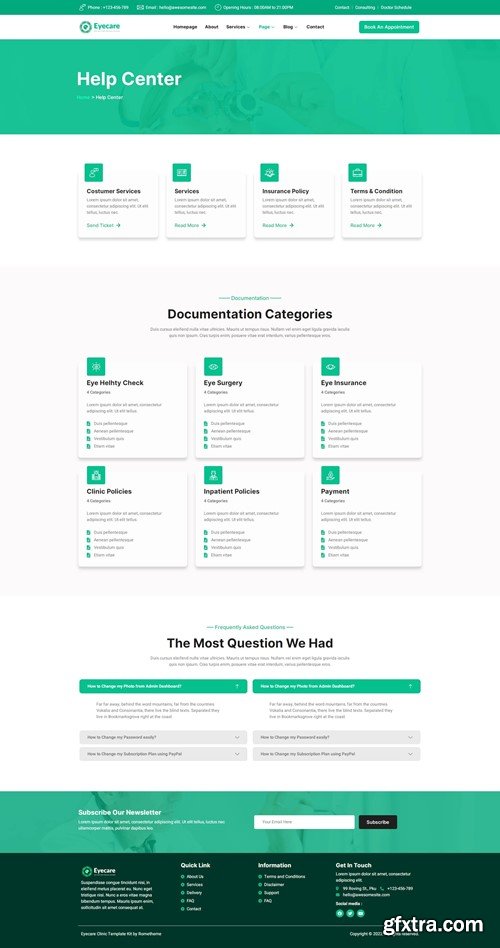 Eyecare - Optometrist & Eye Care Elementor Template Kit QBGNS2V