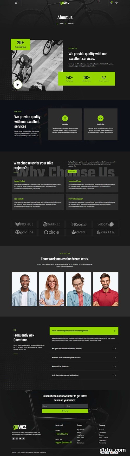 Gowez - WooCommerce Bike Shop & Bike Service Elementor Template Kit LPQGUVX