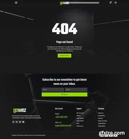 Gowez - WooCommerce Bike Shop & Bike Service Elementor Template Kit LPQGUVX