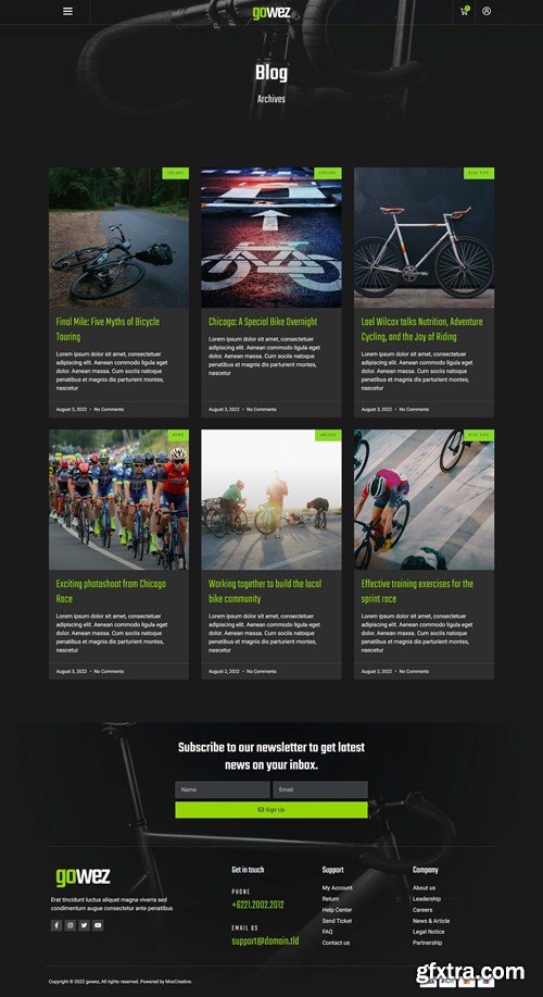 Gowez - WooCommerce Bike Shop & Bike Service Elementor Template Kit LPQGUVX