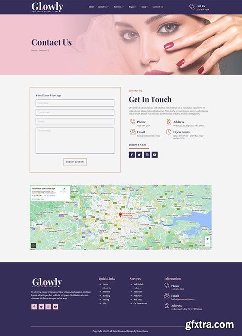 Glowly - Nail Salon & Beauty Care Elementor Template Kit FMLEUVA