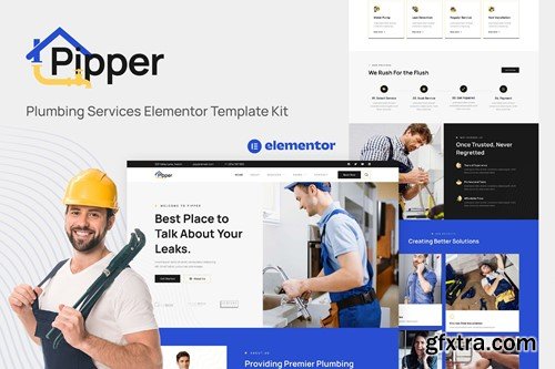 Pipper - Plumbing Services Elementor Template Kit SPACA8C