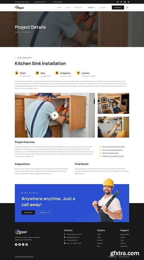 Pipper - Plumbing Services Elementor Template Kit SPACA8C