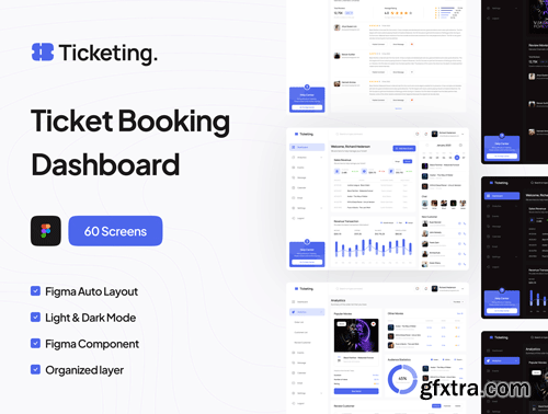 Ticketing - Ticket Booking Dashboard UI Kit Ui8.net