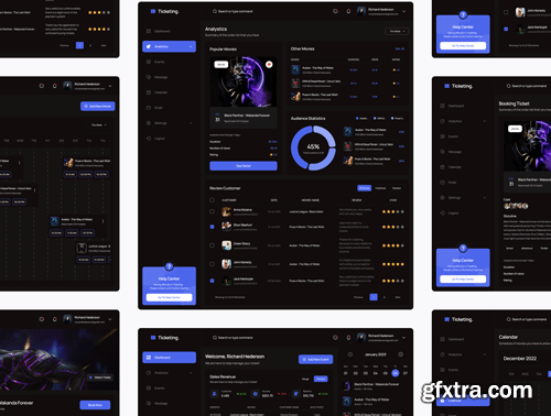 Ticketing - Ticket Booking Dashboard UI Kit Ui8.net