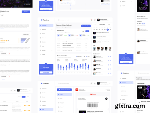 Ticketing - Ticket Booking Dashboard UI Kit Ui8.net