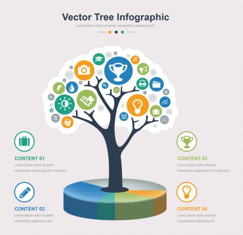 Icon Tree Infographic Layout 239896478