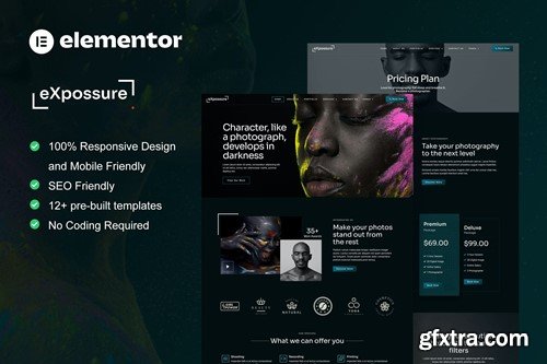 Expossure - Photography & Portfolio Elementor Template Kit K2EGKH2