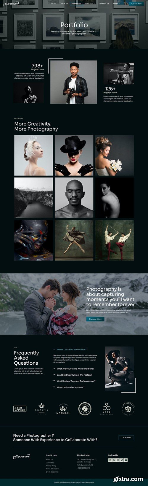 Expossure - Photography & Portfolio Elementor Template Kit K2EGKH2