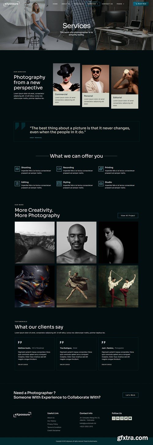 Expossure - Photography & Portfolio Elementor Template Kit K2EGKH2