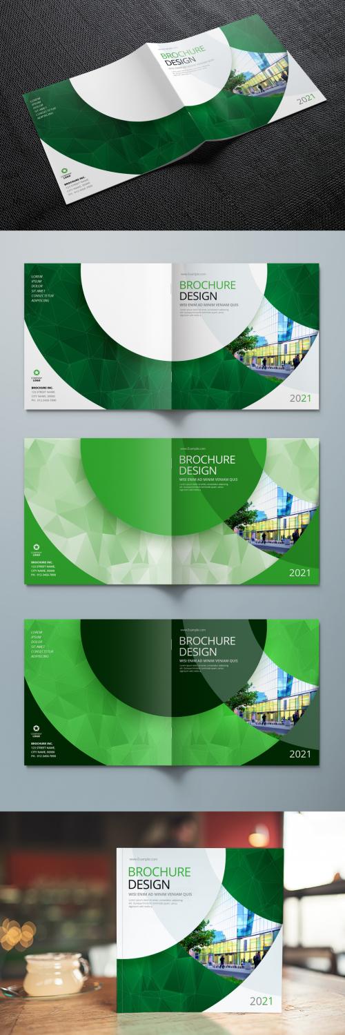 Square Brochure Cover Layouts with Circle Elements 240413848