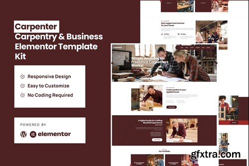 Carpenter - Business Elementor Pro Template Kit NQFDJSL