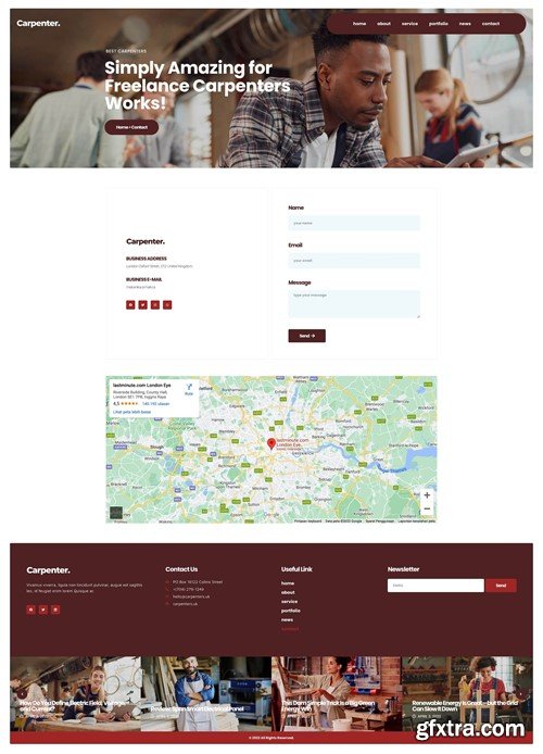Carpenter - Business Elementor Pro Template Kit NQFDJSL