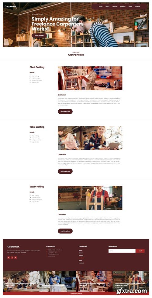 Carpenter - Business Elementor Pro Template Kit NQFDJSL