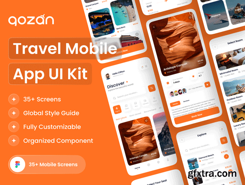 Gozan - Travel Mobile App UI Kit Ui8.net
