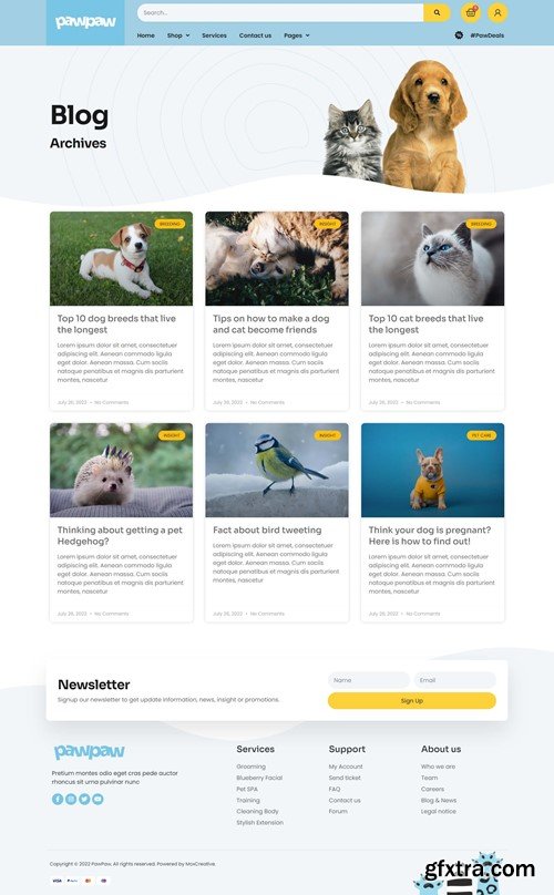 PawPaw - WooCommerce Pet Shop & Pet Care Elementor Template Kit FUPJXYP