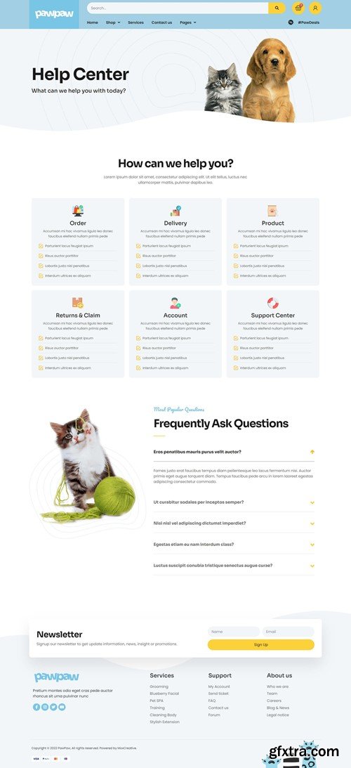 PawPaw - WooCommerce Pet Shop & Pet Care Elementor Template Kit FUPJXYP