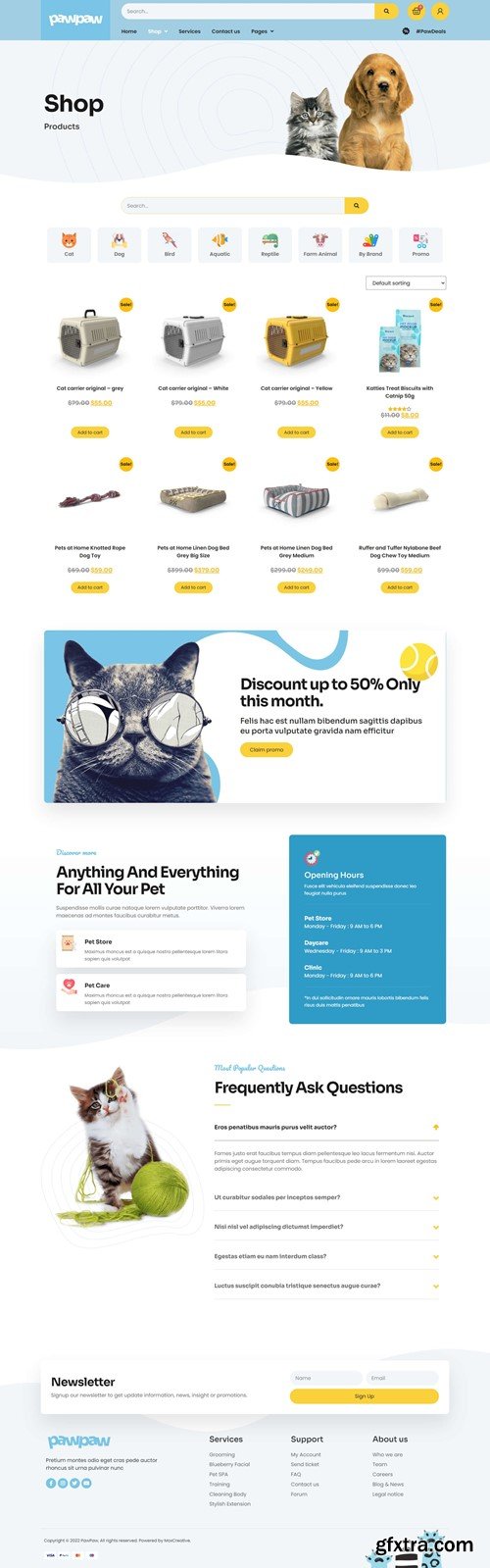 PawPaw - WooCommerce Pet Shop & Pet Care Elementor Template Kit FUPJXYP