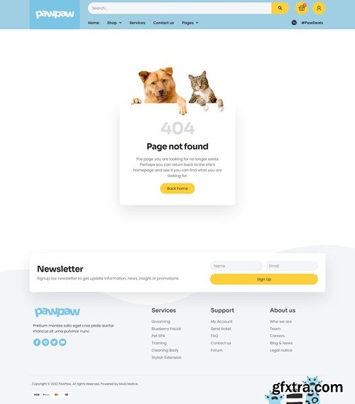 PawPaw - WooCommerce Pet Shop & Pet Care Elementor Template Kit FUPJXYP