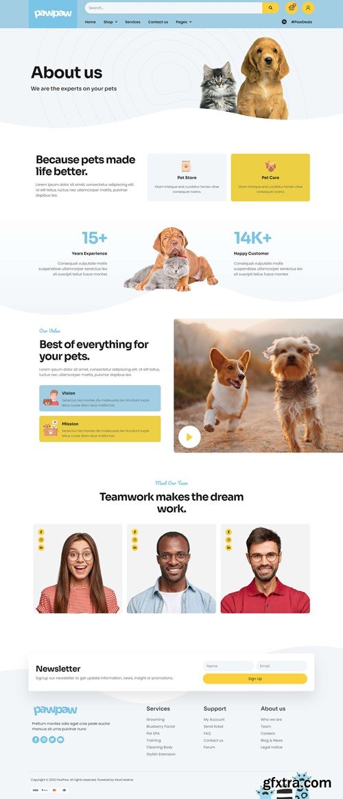 PawPaw - WooCommerce Pet Shop & Pet Care Elementor Template Kit FUPJXYP