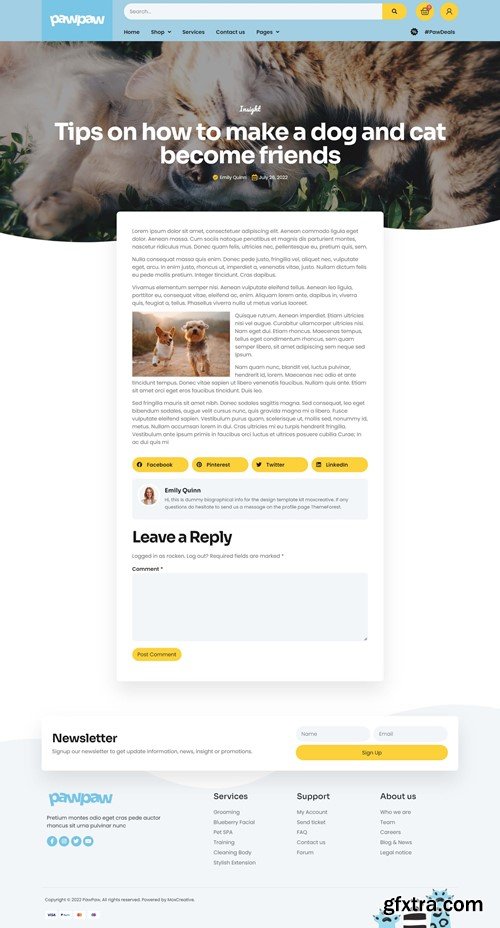 PawPaw - WooCommerce Pet Shop & Pet Care Elementor Template Kit FUPJXYP