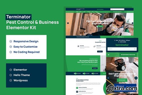 Terminator - Business & Pest Control Elementor Pro Template Kit NPBWG52
