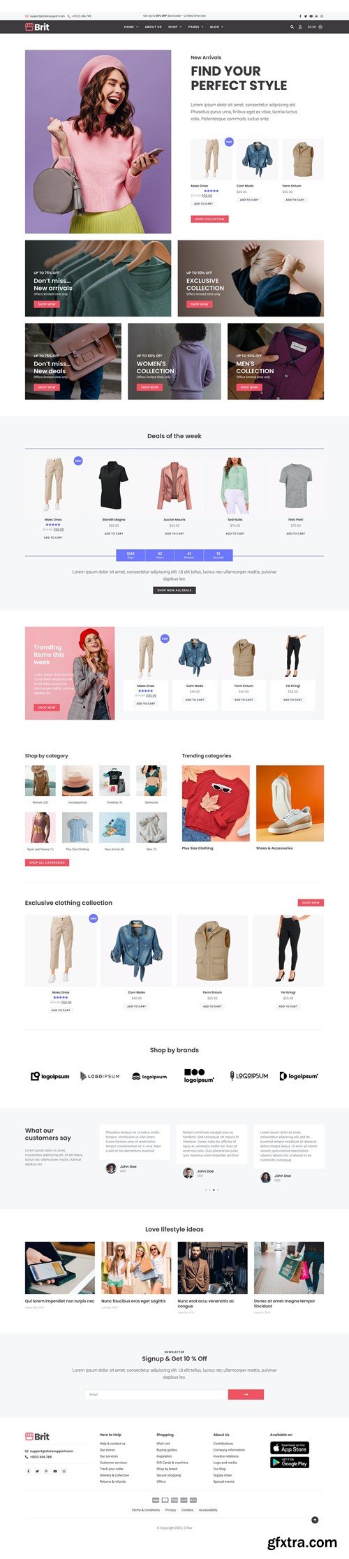 Brit - WooCommerce Elementor Pro Template Kit 3U9U72R