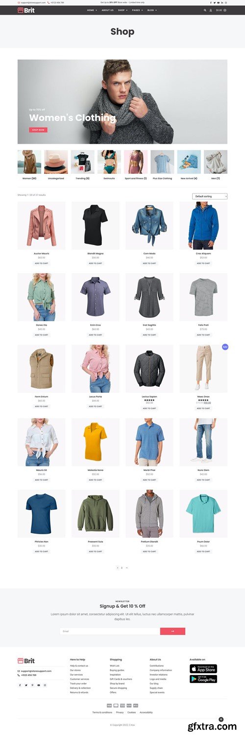 Brit - WooCommerce Elementor Pro Template Kit 3U9U72R