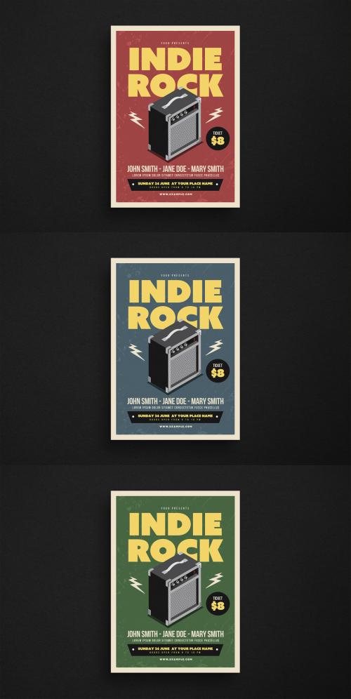 Indie Rock Music Flyer Layout 264008068