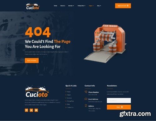 Cucioto - Car Wash Services Elementor Template Kit Q4B85FK