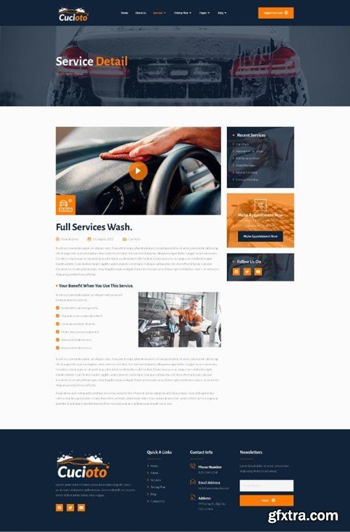 Cucioto - Car Wash Services Elementor Template Kit Q4B85FK