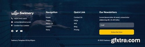 Swimery - Swimming School & Course Elementor Template Kit G9FDZP9