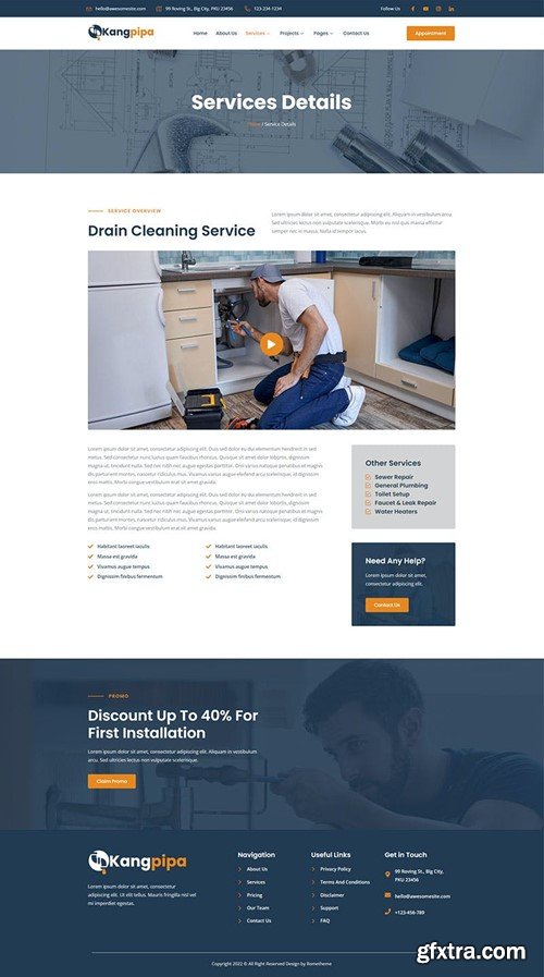 Kangpipa - Plumbing Services Elementor Template Kit TEU7UF9