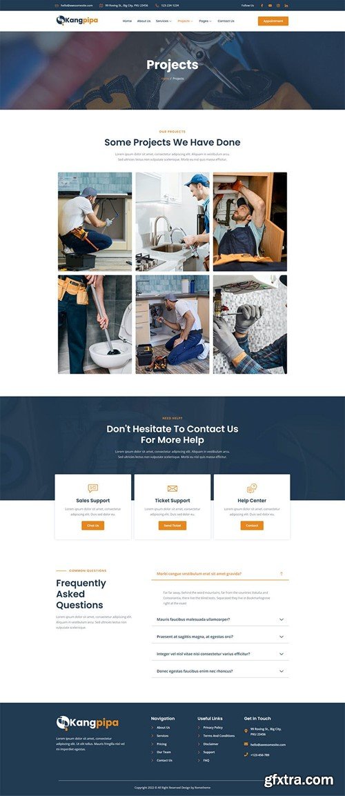 Kangpipa - Plumbing Services Elementor Template Kit TEU7UF9